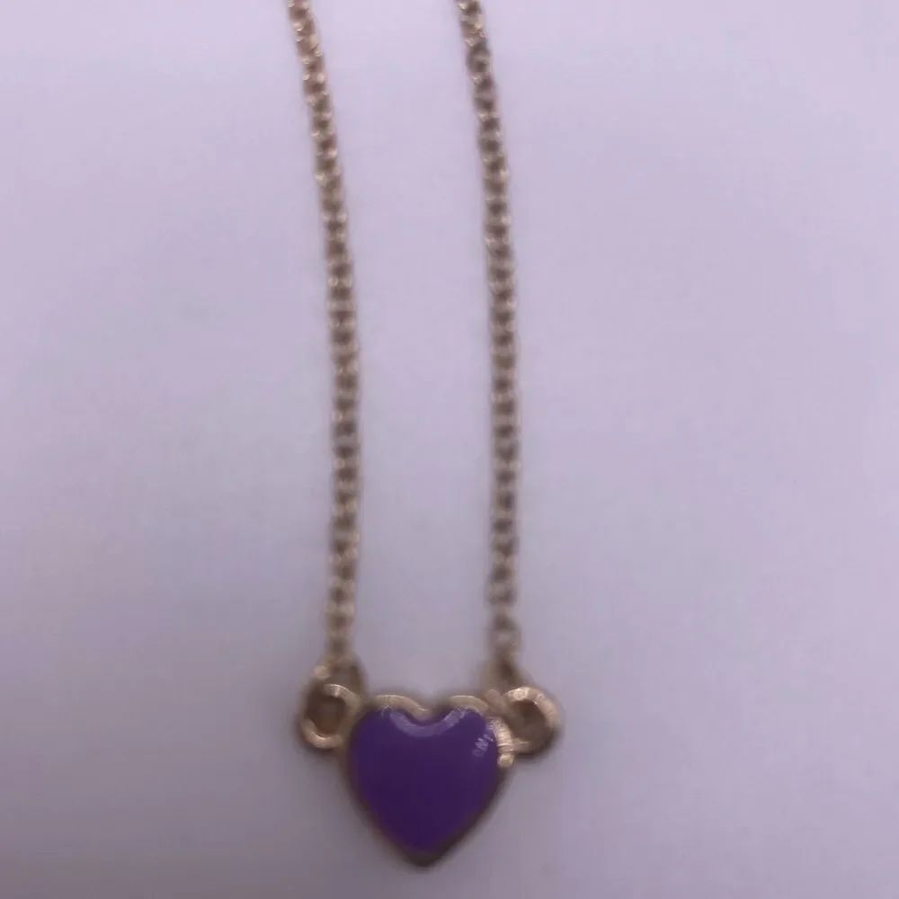 Kate Spade Purple Enamel Heart Necklace